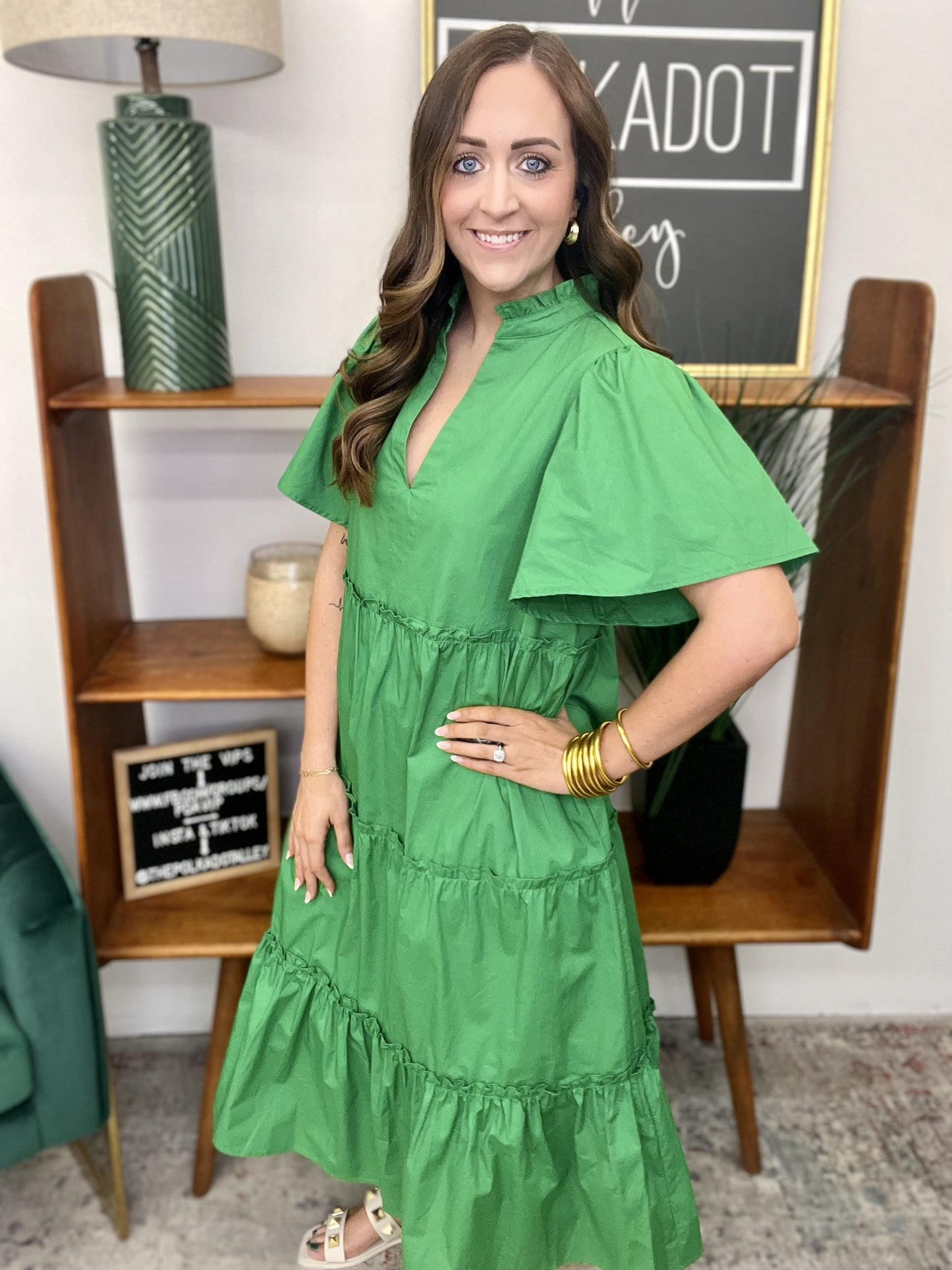 The Buchanan Dress in Green