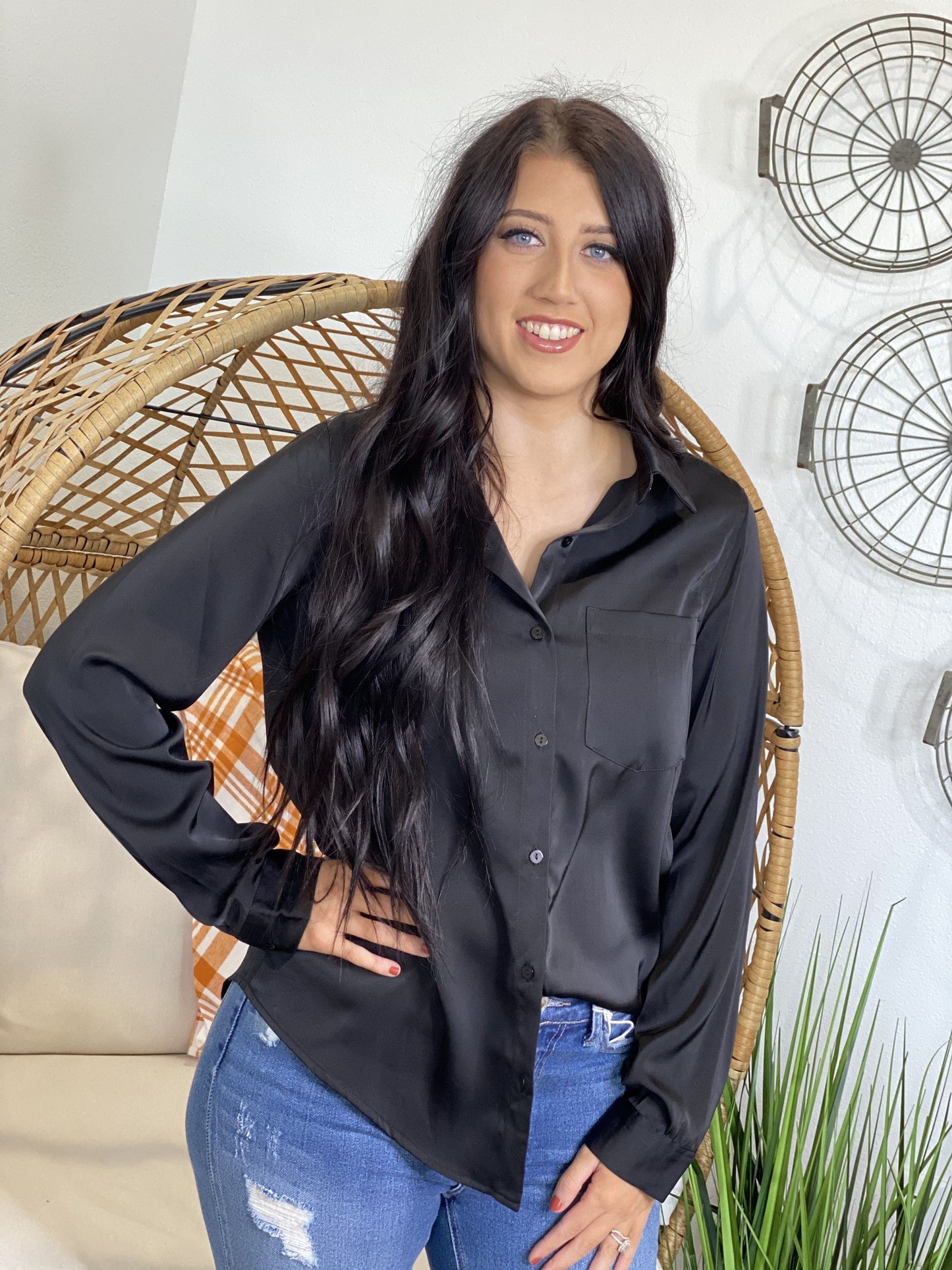 The Satin Sasha Blouse - 7 Colors