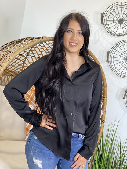 The Satin Sasha Blouse - 7 Colors