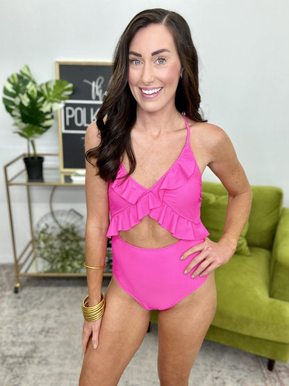 The Ruffle Tie Swimsuit-3 Colors