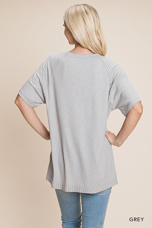 The Cotton Rib Casual Top-All Sizes