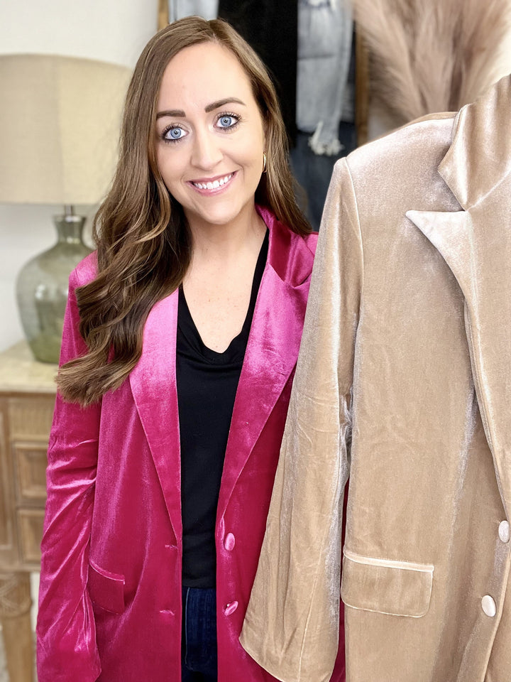 The Velvet Blazer in 2 Colors