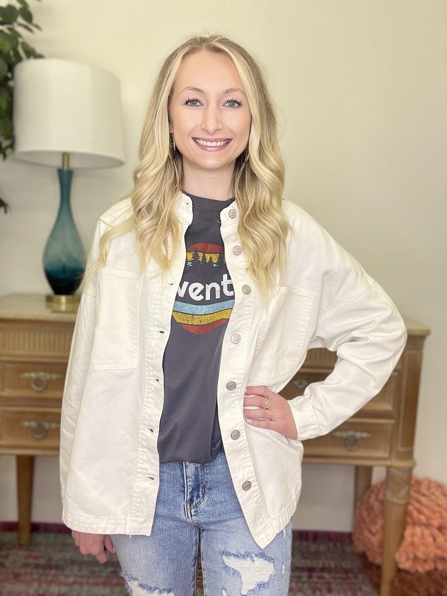 The Summer White Shacket