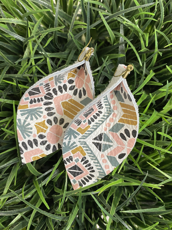 Boho Glam Leather Earrings