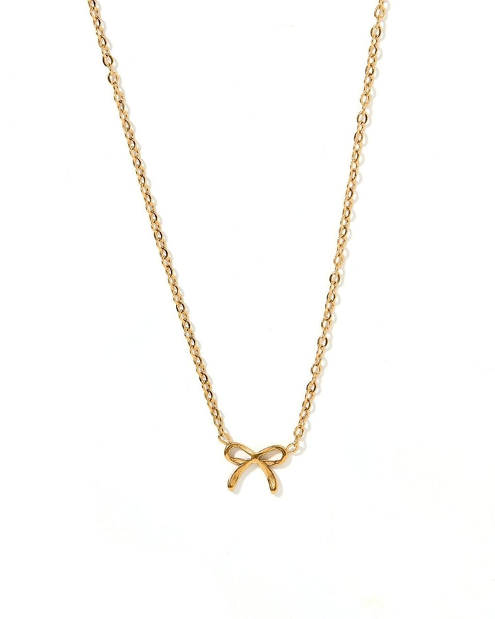 Necklace - Sadie Bow Gold