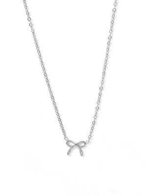 Necklace - Sadie Bow Silver