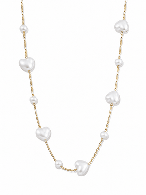 Necklace - Willa Heart Pearl
