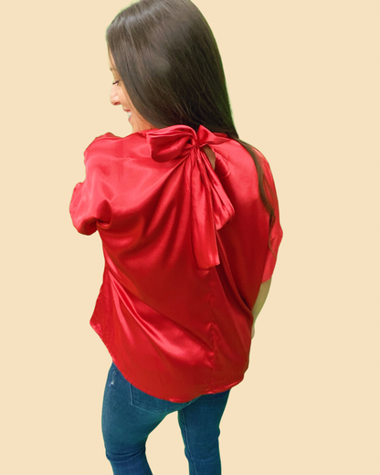 The Solid Satin London Top - AS