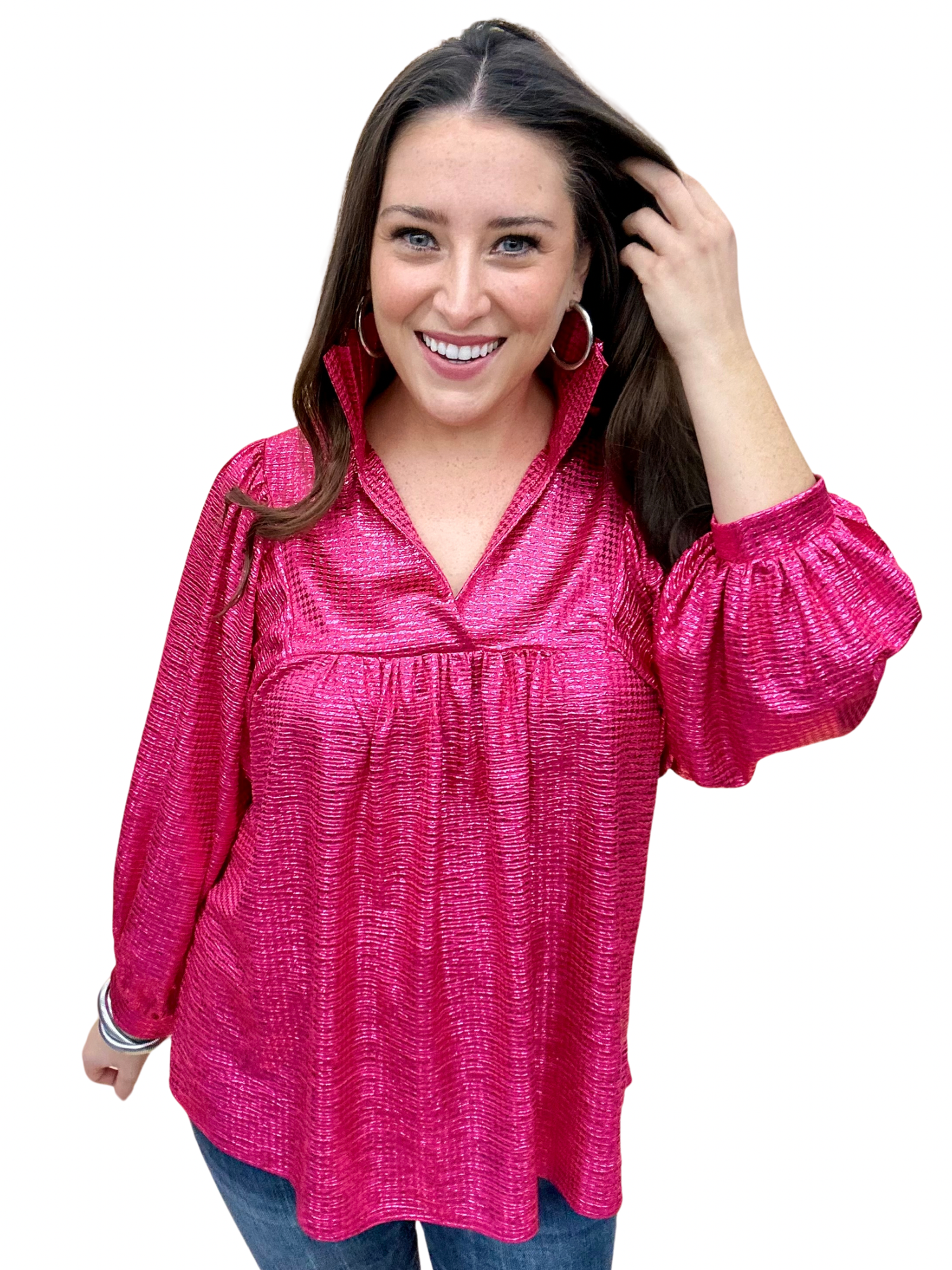 The Fuchsia Hounds Morgan Top-AS