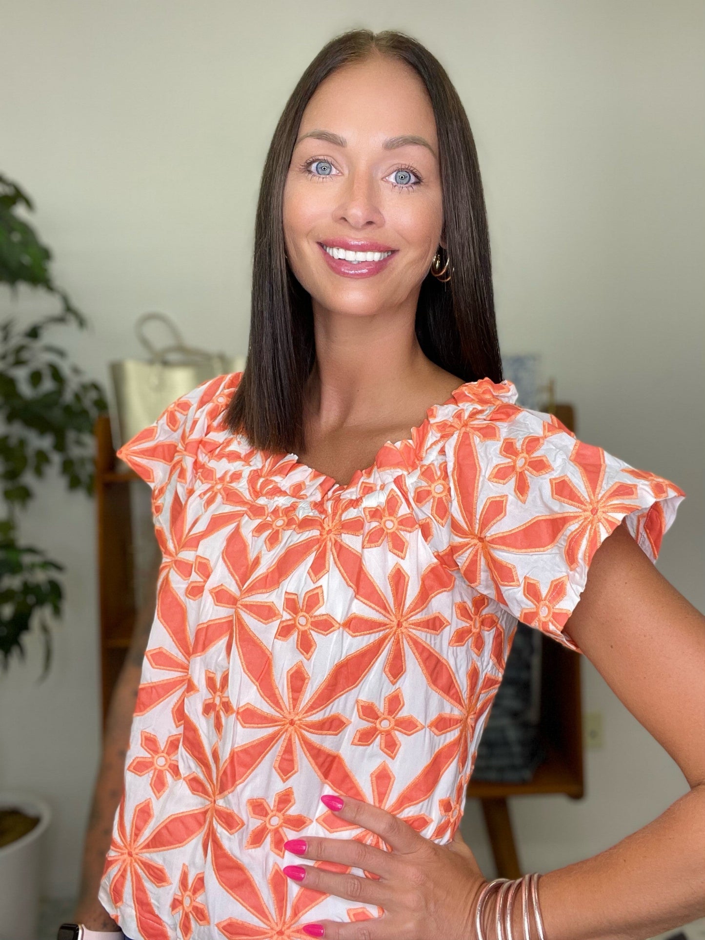 The Orange Landry Top
