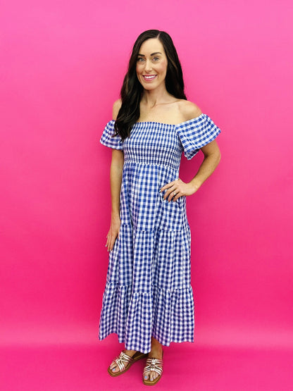 The Brynn Purple Checker Maxi