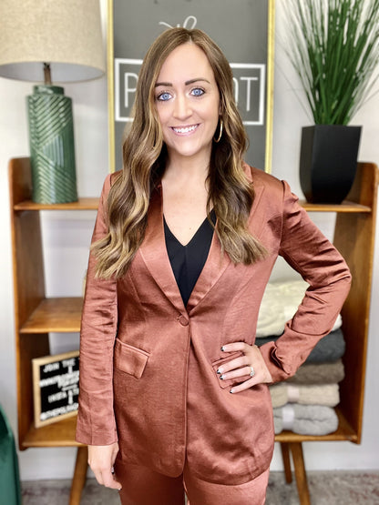 The Skies Satin Blazer-2 Colors
