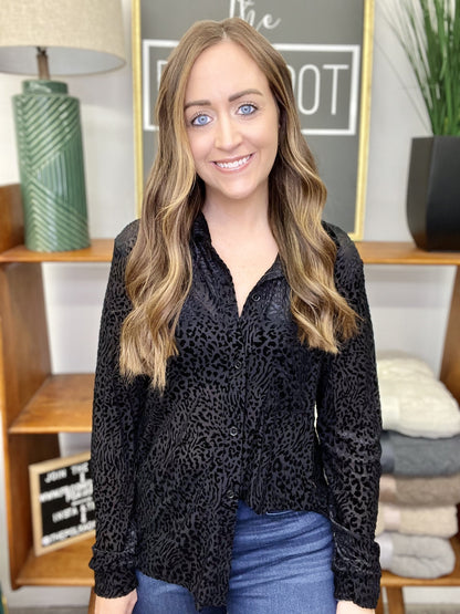 The Black Leo Button Down