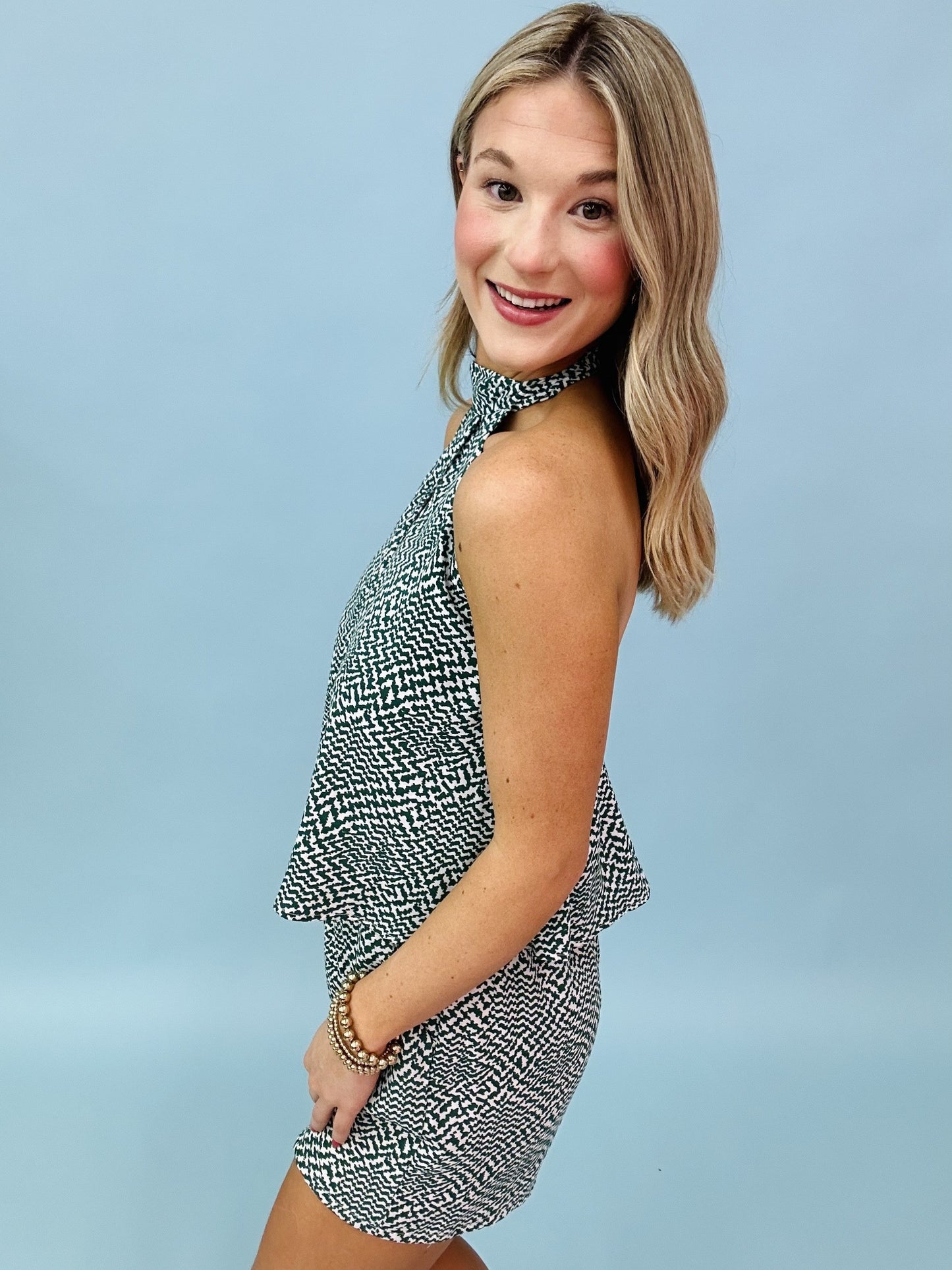 The Green Geo Romper