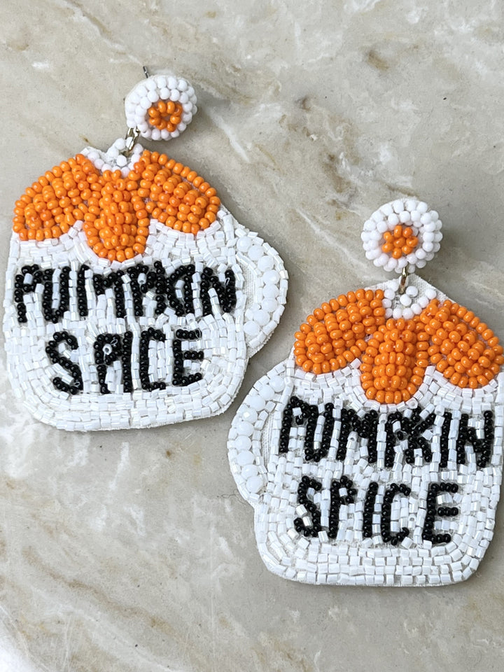 Pumpkin Spice Mug Earrings