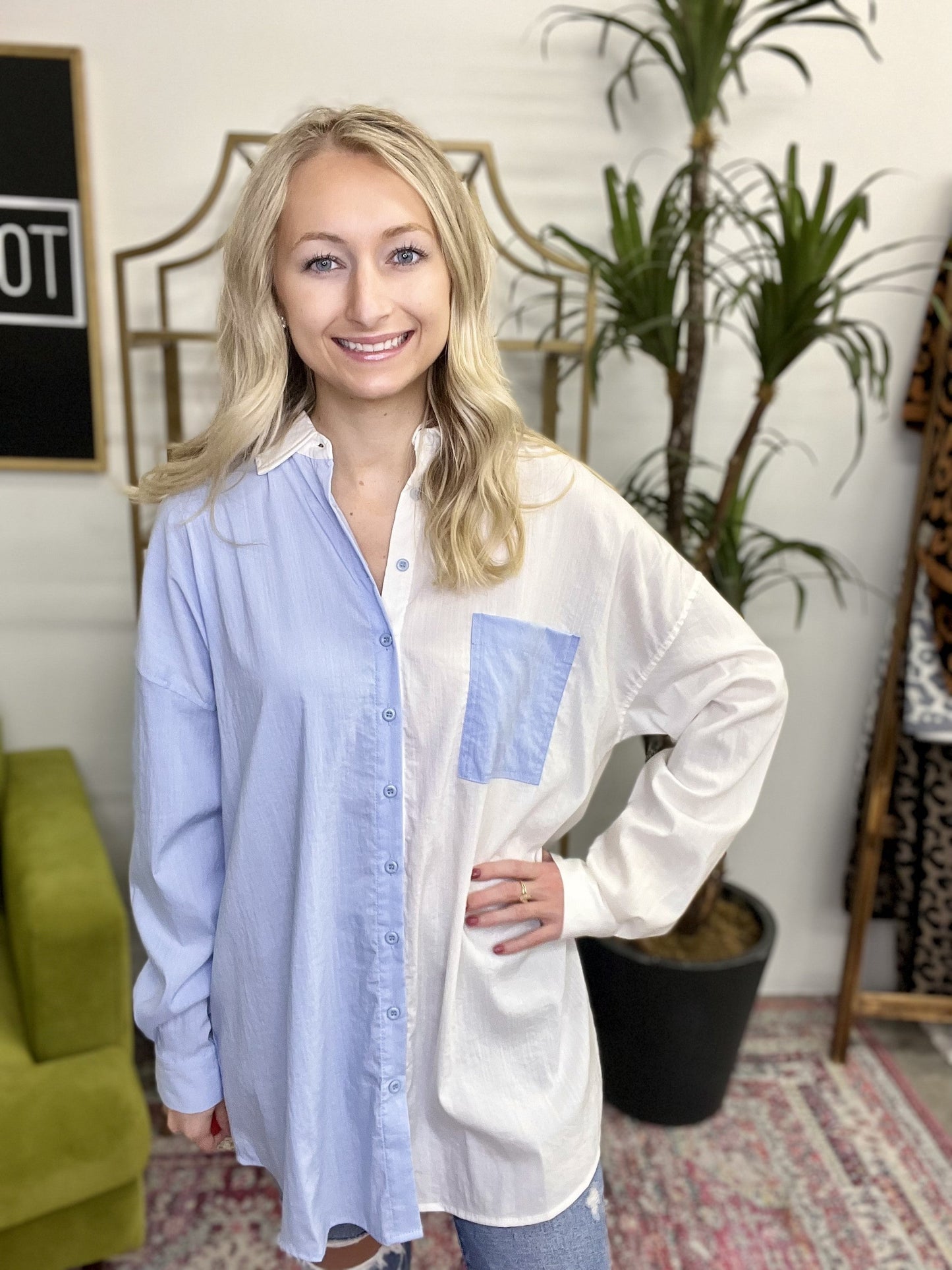 The Blue Breanne Top