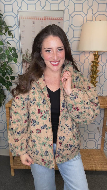 The Winter Floral Sherpa