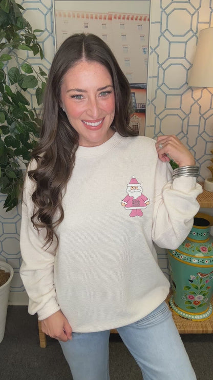 The Honey Knit Pink Santa Pullover