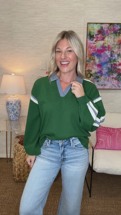 The Ellesyn Sweater in Hunter Green