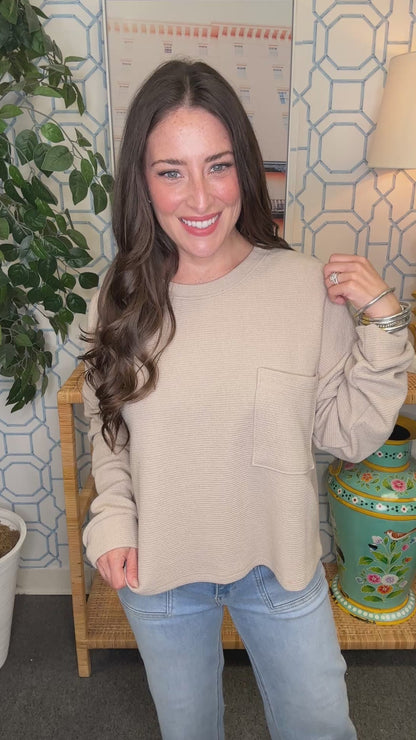 The Honey Knit Pocket Pullover- 4 Colors