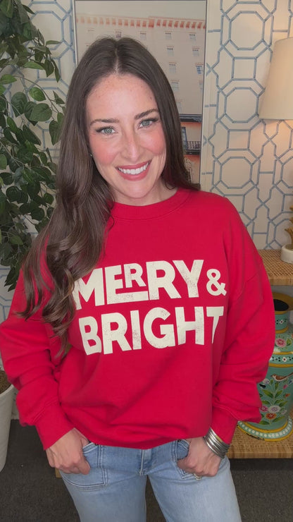 The Merry Bright Sweatshirt- 2 Colors