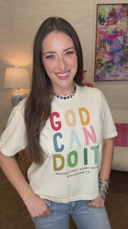 God Can Do It Crop Tee