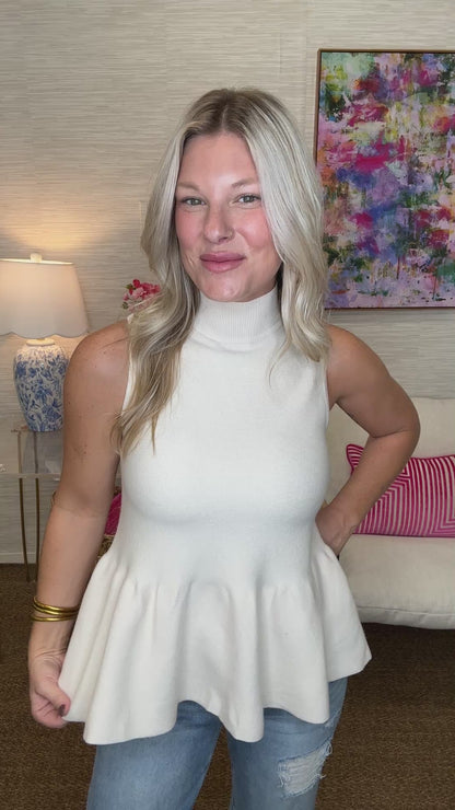 The Peplum Tank Sweater-2 Colors