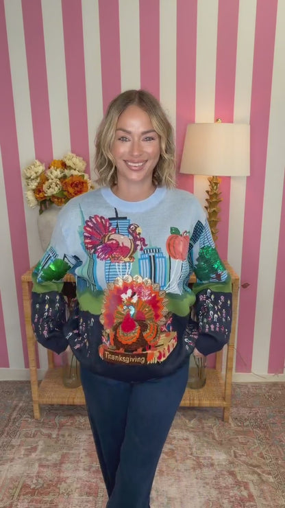 QOS Multi Thanksgiving Parade Sweater