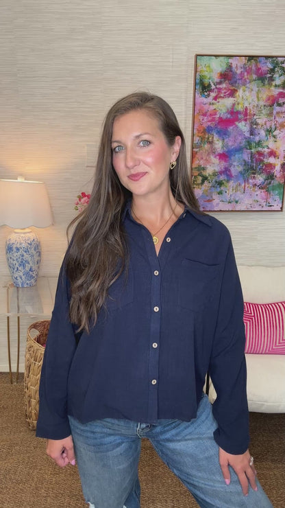 The relaxed linen Top