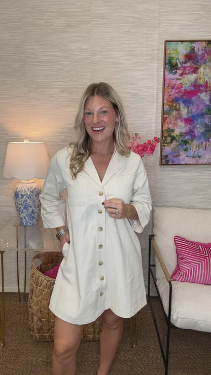The Entro Ecru Dress