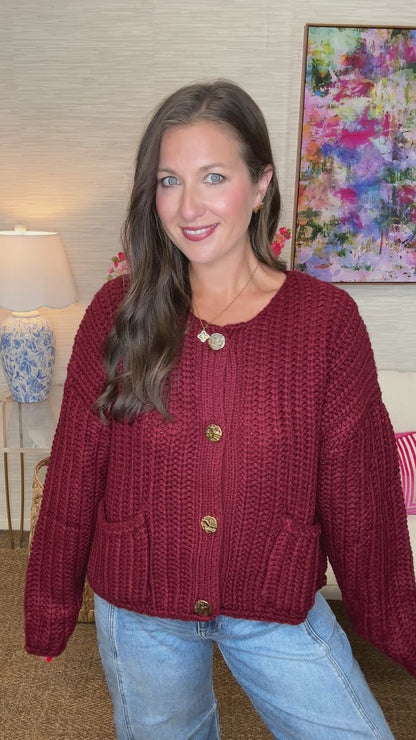 The Wine Night Sweater Cardi