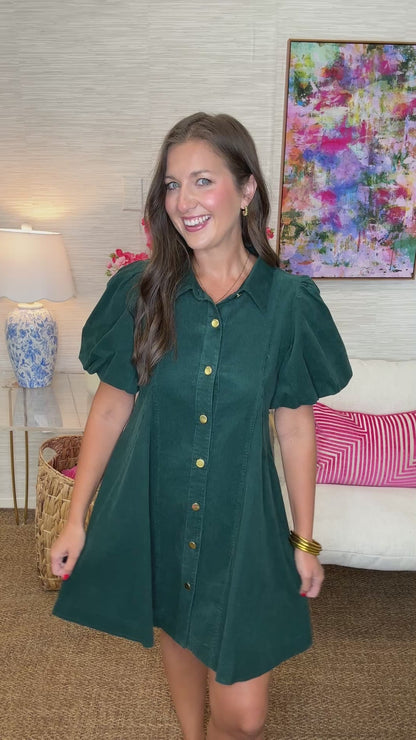 The Teal Cord Dress