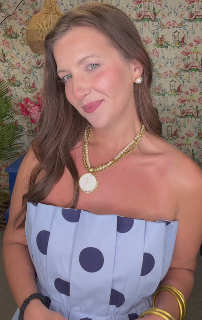 The Spotted Eloise Midi in Blue