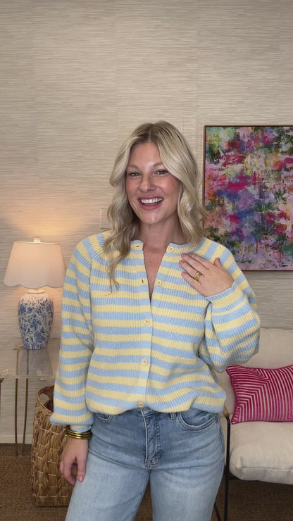 The Butter Stripe Sweater Cardi