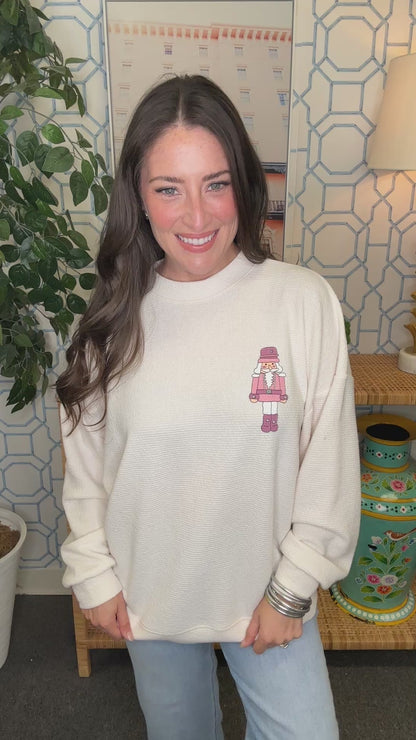 The Honey Knit Pink Nutcracker Pullover