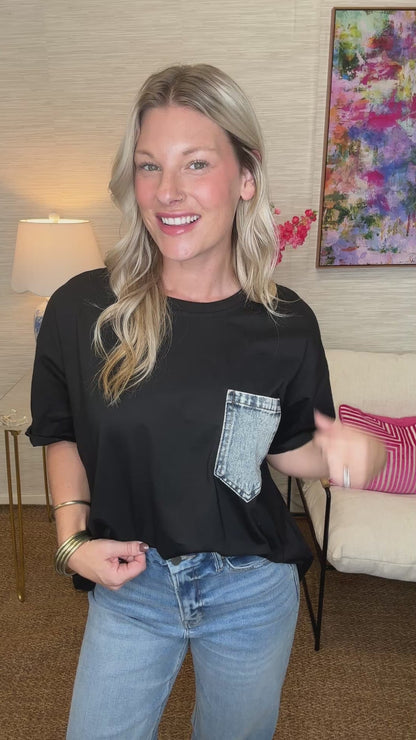 The NEW Denim Pocket Top