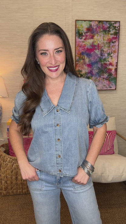 The Sweet Denim Top