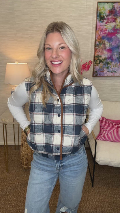 The Plaid Puffer Vest