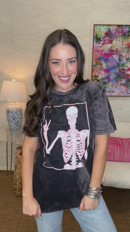 The Peace Skelly Tee in Black