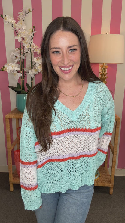 The Weekend Stripe Sweater- 2 Colors