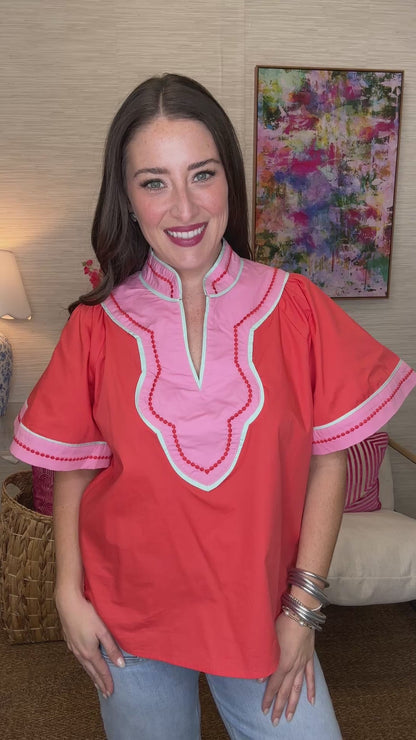 The Bev Top in Red