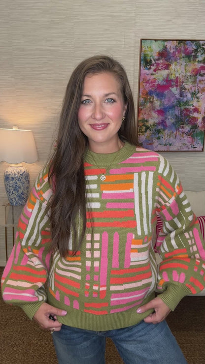 The Olive Retro Sweater