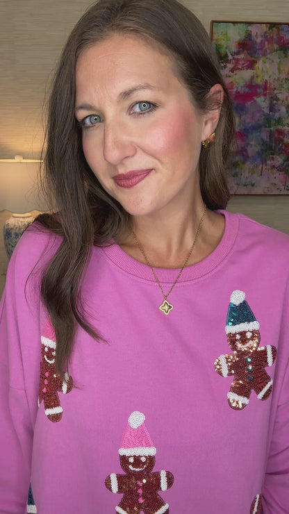 The Sequin Gingerbread Pullover