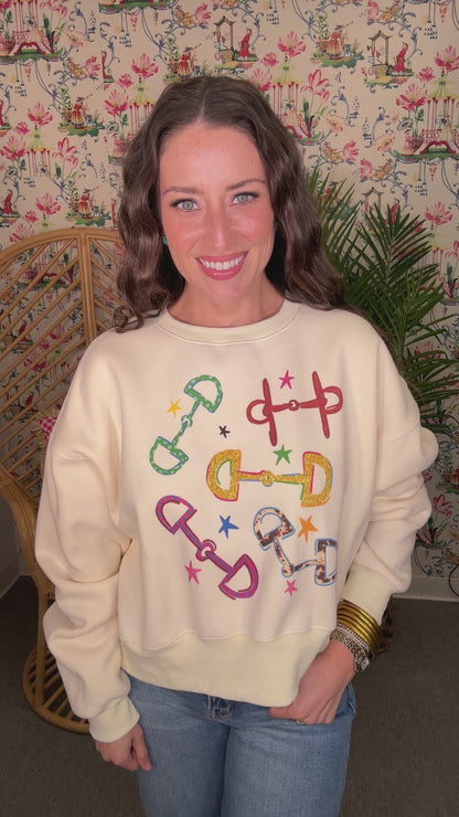 Horse Bit Crop Sweatshirt