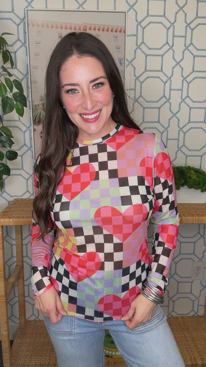 The Checkmate Mesh Top- AS