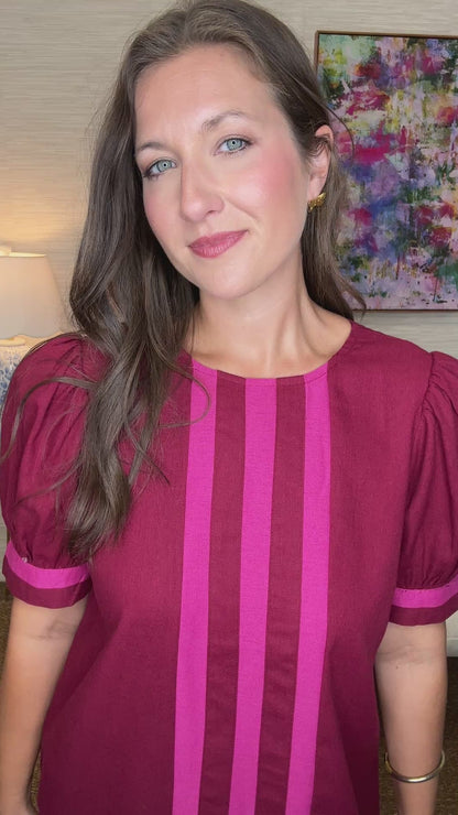 The Caprock Dress in Burgundy
