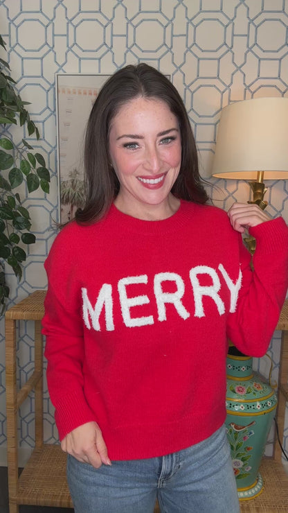 The Merry Patch Sweater- 2 colors