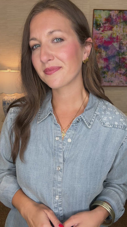 The Denim Drew Top