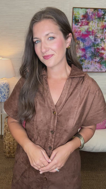The Chestnut Suede Dress