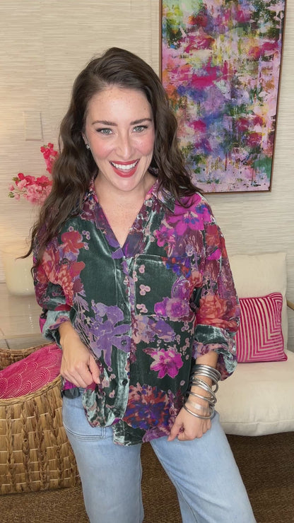 The Pruitt Top in Teal